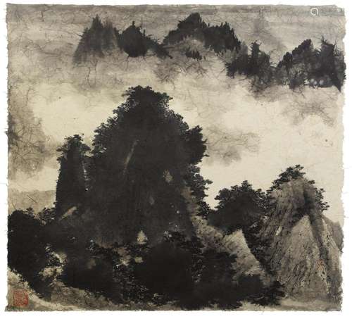 WANG JIQIAN (C.C. WANG, 1907-2003)Ink Landscape, 1993