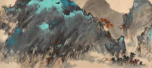 SUN YUNSHENG (1918-2000)Splashed-color Landscape, 1992