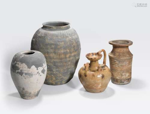 A GROUP OF FOUR EARLY AND EARLY STYLE CERAMICS
