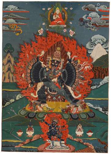 A THANGKA OF VAJRABHAIRAVA