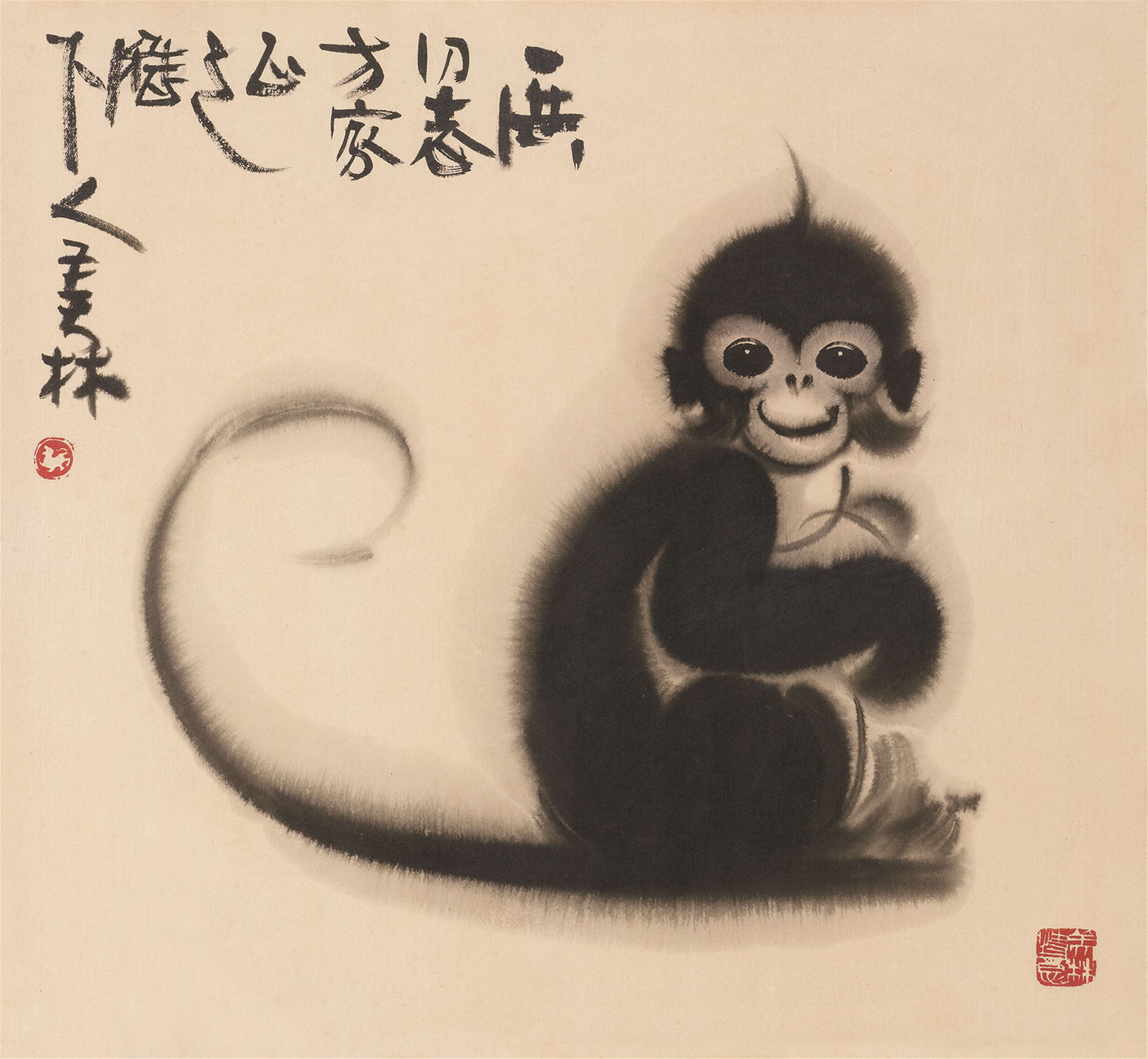 画猴的著名画家韩美林图片