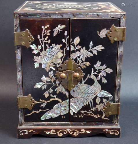 Chinese 3-tier Mother-of-pearl Inlaid Box