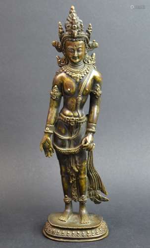 Chinese Bronze Figure of Standing Bodhisattva