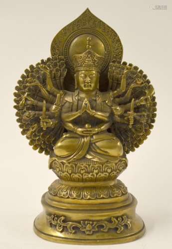 Chinese Bronze Gilt Figure of Seated Buddha