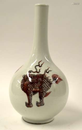 Chinese Copper-red Glazed Porcelain Vase