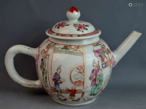 Chinese Famille Rose Porcelain Lidded Teapot