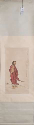 A CHINESE SCROLL PAINTING OF BUDDHA