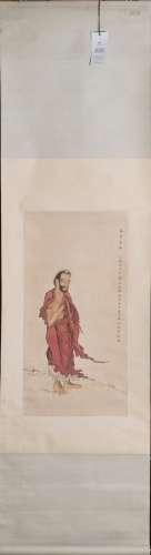 A CHINESE SCROLL PAINTING OF BUDDHA