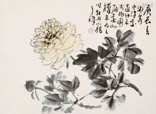 孙其峰 2000年作 菊花 镜心 设色纸本