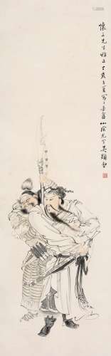 吴光宇 1947年作 武财神 立轴 设色纸本