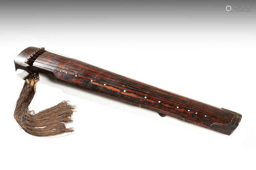 WOOD AND LACQUER SEVEN STRING MUSICAL INSTRUMENT, GUQIN