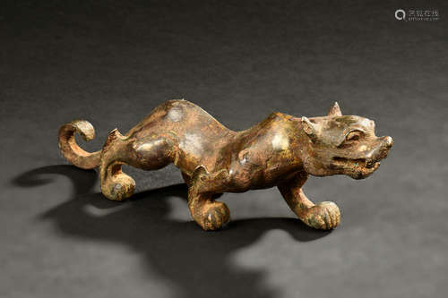 BRONZE CAST 'TIGER' FIGURE