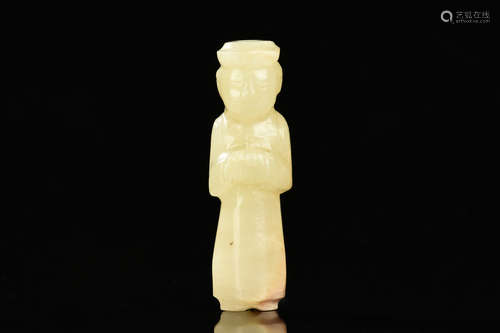 JADE CARVED 'STANDING PERSON' FIGURE