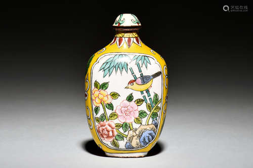 CLOISONNE ENAMELED SNUFF BOTTLE