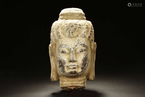 STONE CARVED BUDDHA HEAD