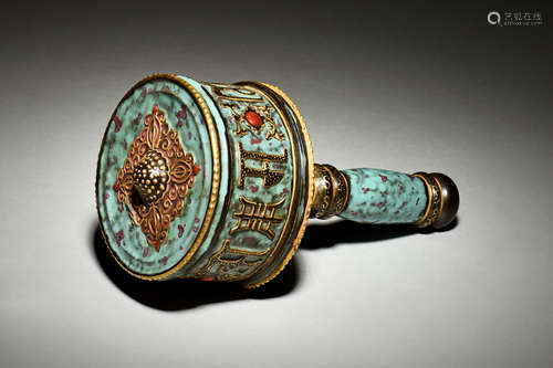 ENAMEL PAINTED RITUAL INSTRUMENT