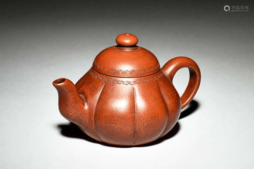 YIXING ZISHA MELON TEAPOT