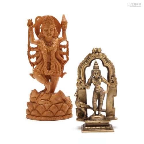 Two Vintage Hindu Sculptures