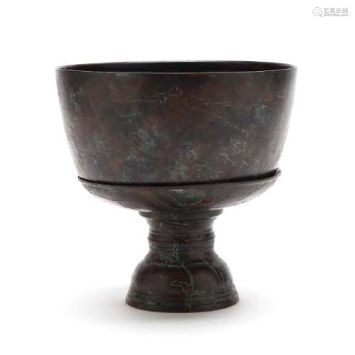 Maitland Smith, Bronze Bowl on Stand