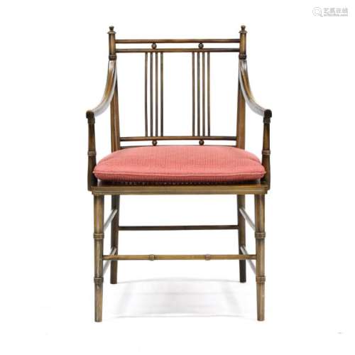 Regency Style Paint Decorated Arm Chair