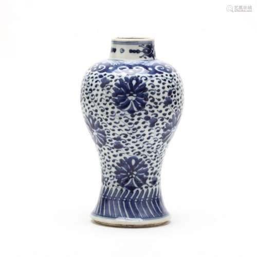 A Chinese Blue and White Meiping Vase