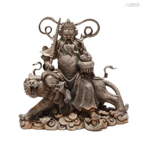Chinese Metal Sculpture of a Deity