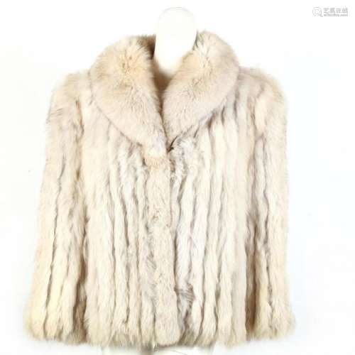 Vintage White Fox Fur Jacket