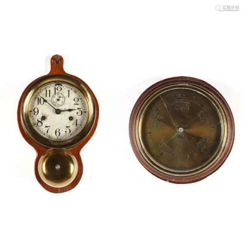 Seth Thomas Ship's Clock and an English Aneroid