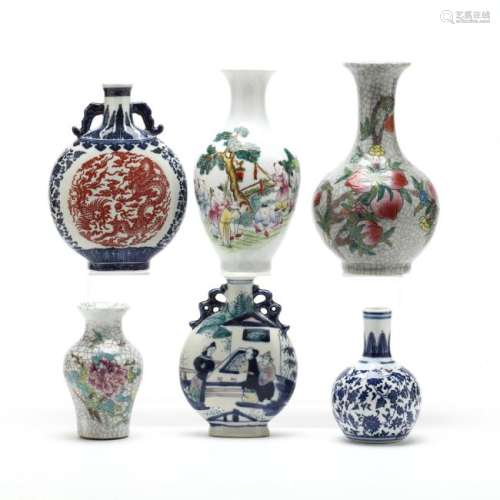 A Group of Six Chinese Vases