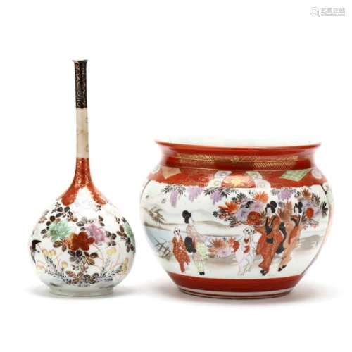 Two Japanese Kutani Porcelains