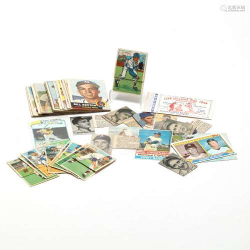 Vintage Baseball Cards and Ephemera Grouping