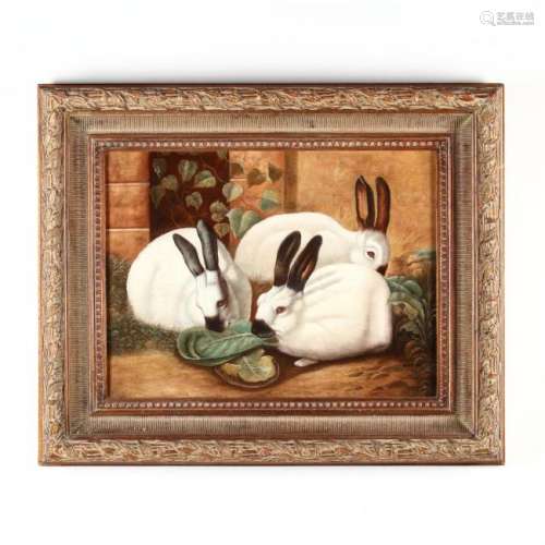 A Contemporary Decorative Painting of Rabbits