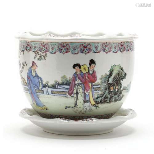 A Chinese Porcelain Jardinere