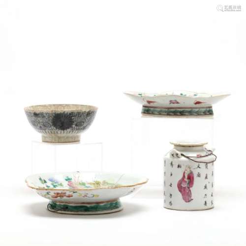 For Pieces of Antique Chinese Porcelain