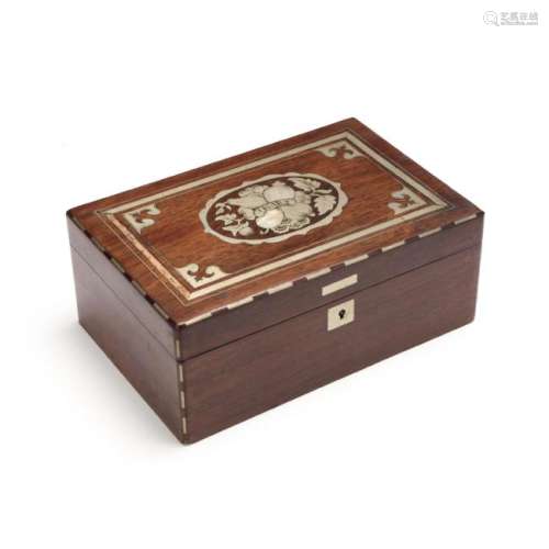 A Victorian Inlaid Cigar Box