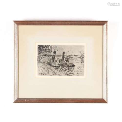 Paul Signac (French, 1863-1935),  Paris: Le Pont des
