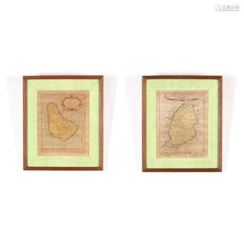 Two 18th Century French Caribbean Island Maps