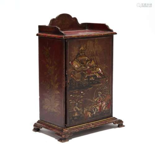 A Chinese Export Lacquered Wooden Chinoiserie Writing