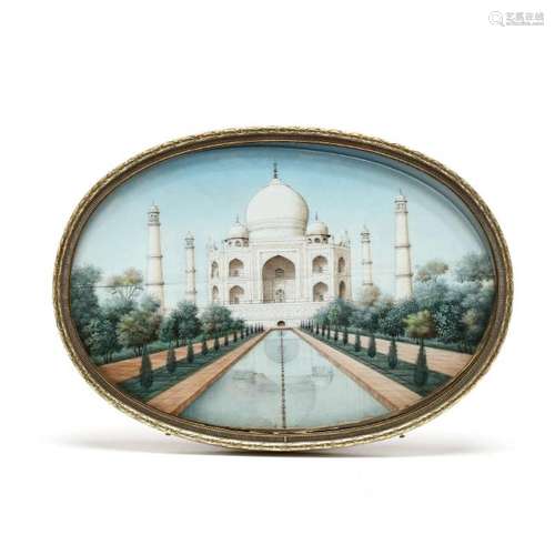 A Miniature Painting of the Taj Mahal