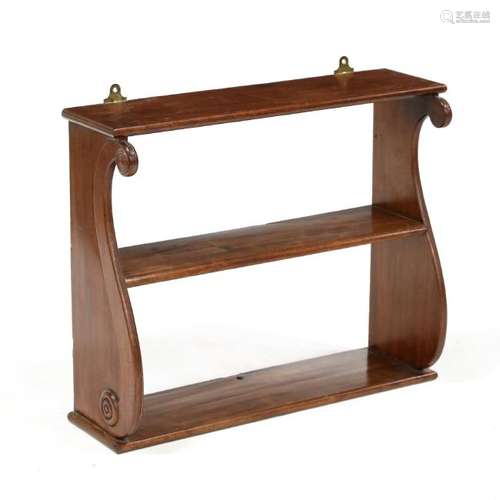 New England Mahogany Hanging Shelf