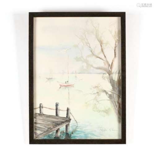 A Vintage Watercolor Maritime Painting