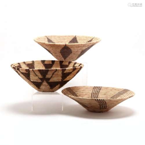 Three Uganda Woven Baskets/Bowls