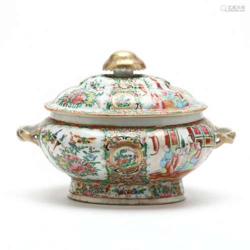 Antique Chinese Famille Rose Lidded Tureen