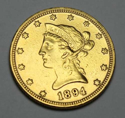 GOLD. 1894 $10 US Gold Coin.