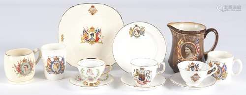 Collection of Queen Elizabeth II coronation china