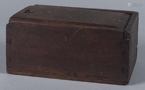 Pennsylvania poplar slide lid box, 19th c., 5 1/2