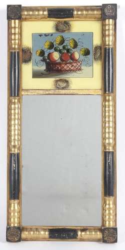 Sheraton painted mirror, ca. 1830, 29 1/4'' x 13 3