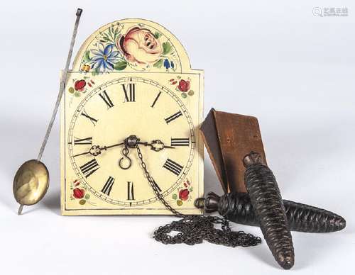 German wag on the wall clock, late 19th c., 9 1/4