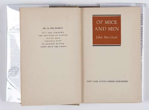 Steinbeck, John Of Mice and Men, Covici Friede