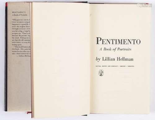 Hellman, Lillian Pentimento, first edition 1973